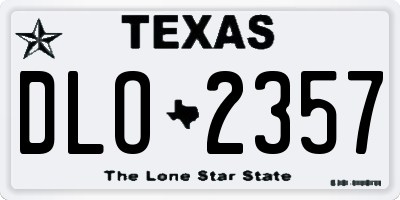 TX license plate DLO2357