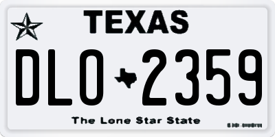 TX license plate DLO2359