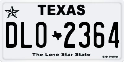 TX license plate DLO2364
