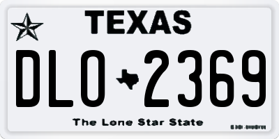 TX license plate DLO2369