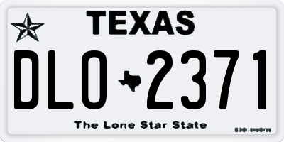TX license plate DLO2371
