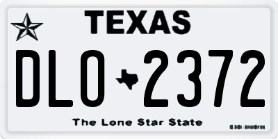 TX license plate DLO2372
