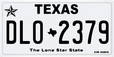 TX license plate DLO2379