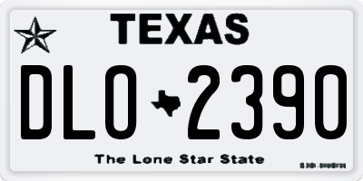 TX license plate DLO2390