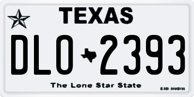 TX license plate DLO2393