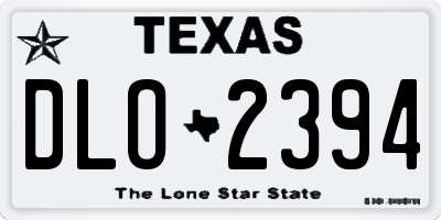 TX license plate DLO2394