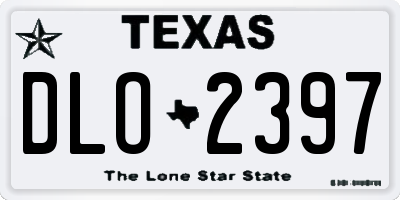 TX license plate DLO2397