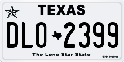 TX license plate DLO2399