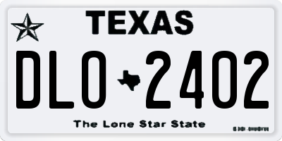 TX license plate DLO2402
