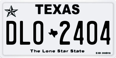 TX license plate DLO2404