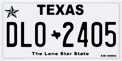 TX license plate DLO2405