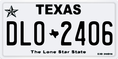 TX license plate DLO2406