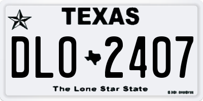 TX license plate DLO2407