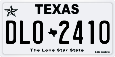 TX license plate DLO2410
