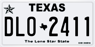 TX license plate DLO2411