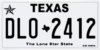 TX license plate DLO2412