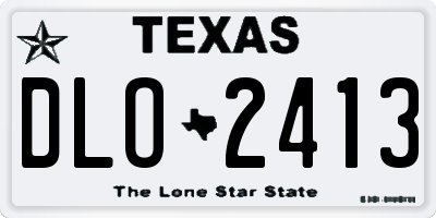 TX license plate DLO2413