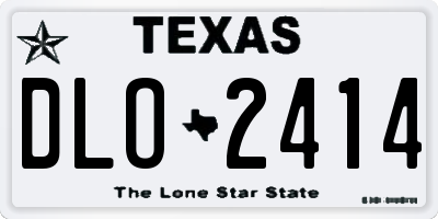 TX license plate DLO2414