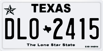 TX license plate DLO2415
