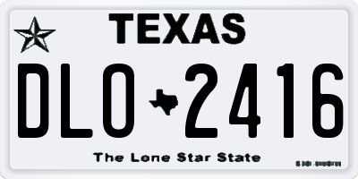 TX license plate DLO2416