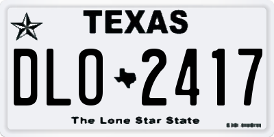 TX license plate DLO2417