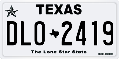 TX license plate DLO2419