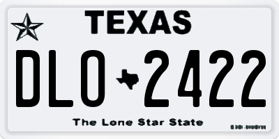 TX license plate DLO2422