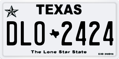 TX license plate DLO2424