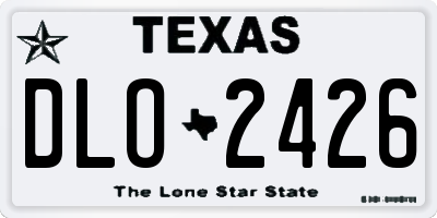 TX license plate DLO2426