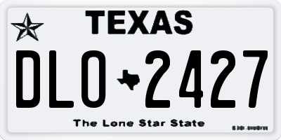 TX license plate DLO2427