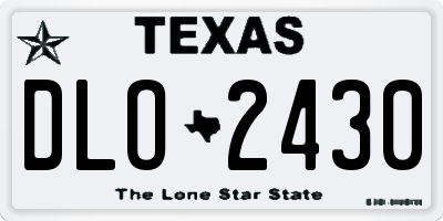 TX license plate DLO2430