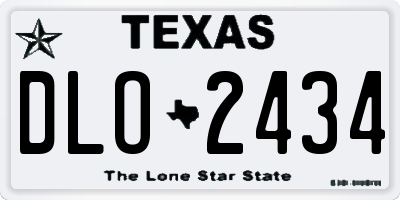 TX license plate DLO2434
