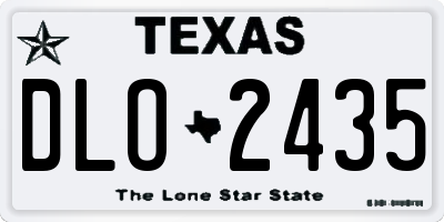 TX license plate DLO2435