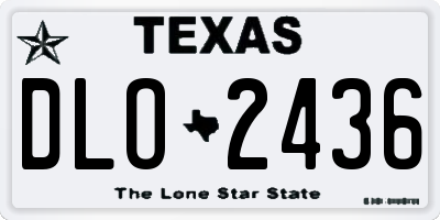 TX license plate DLO2436