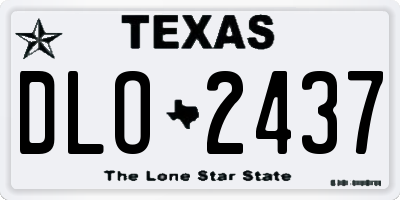 TX license plate DLO2437