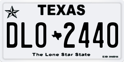 TX license plate DLO2440