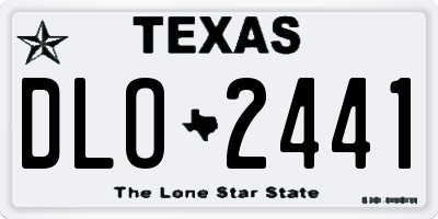 TX license plate DLO2441