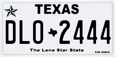 TX license plate DLO2444