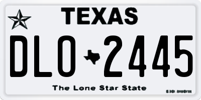 TX license plate DLO2445