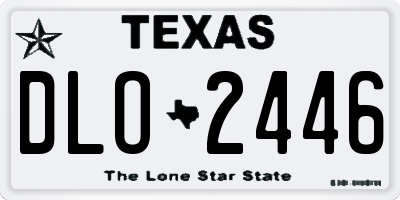 TX license plate DLO2446