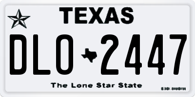 TX license plate DLO2447