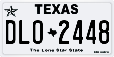 TX license plate DLO2448