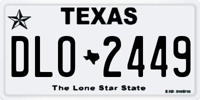 TX license plate DLO2449