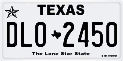 TX license plate DLO2450
