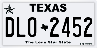 TX license plate DLO2452