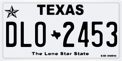 TX license plate DLO2453
