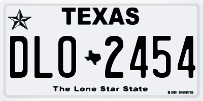 TX license plate DLO2454