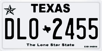 TX license plate DLO2455