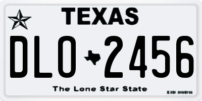 TX license plate DLO2456