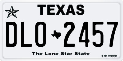 TX license plate DLO2457